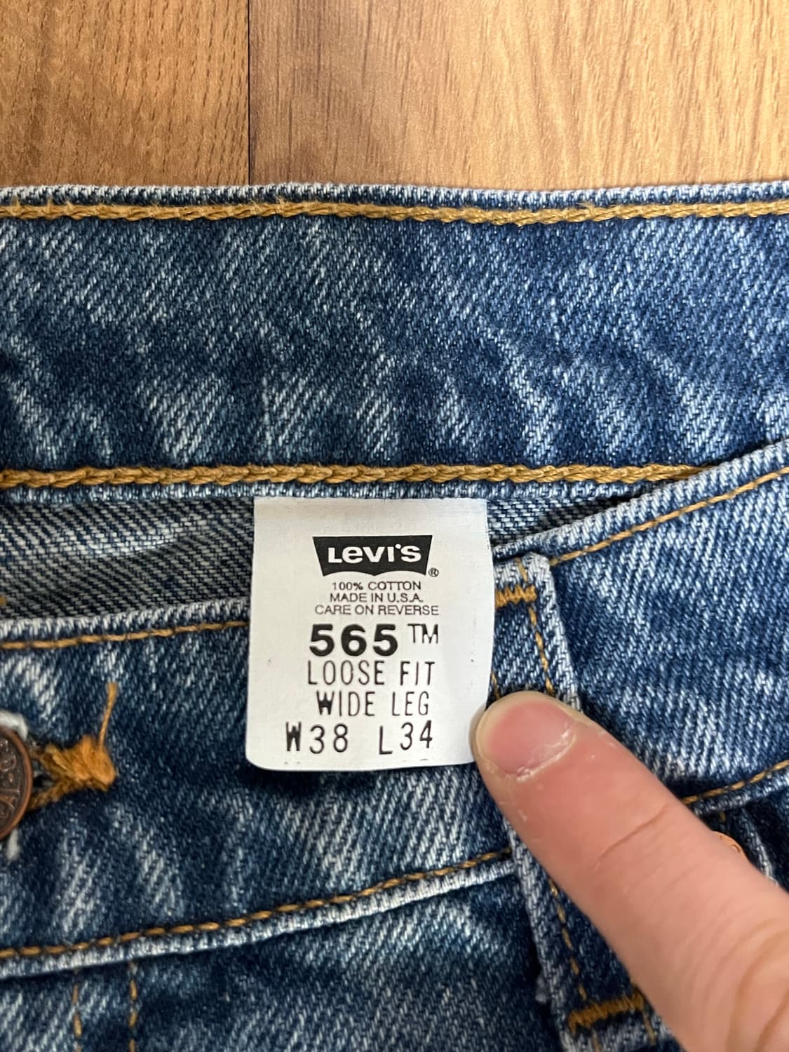 90s 빈티지 리바이스 565 데드스탁 made in usa 상품이미지2