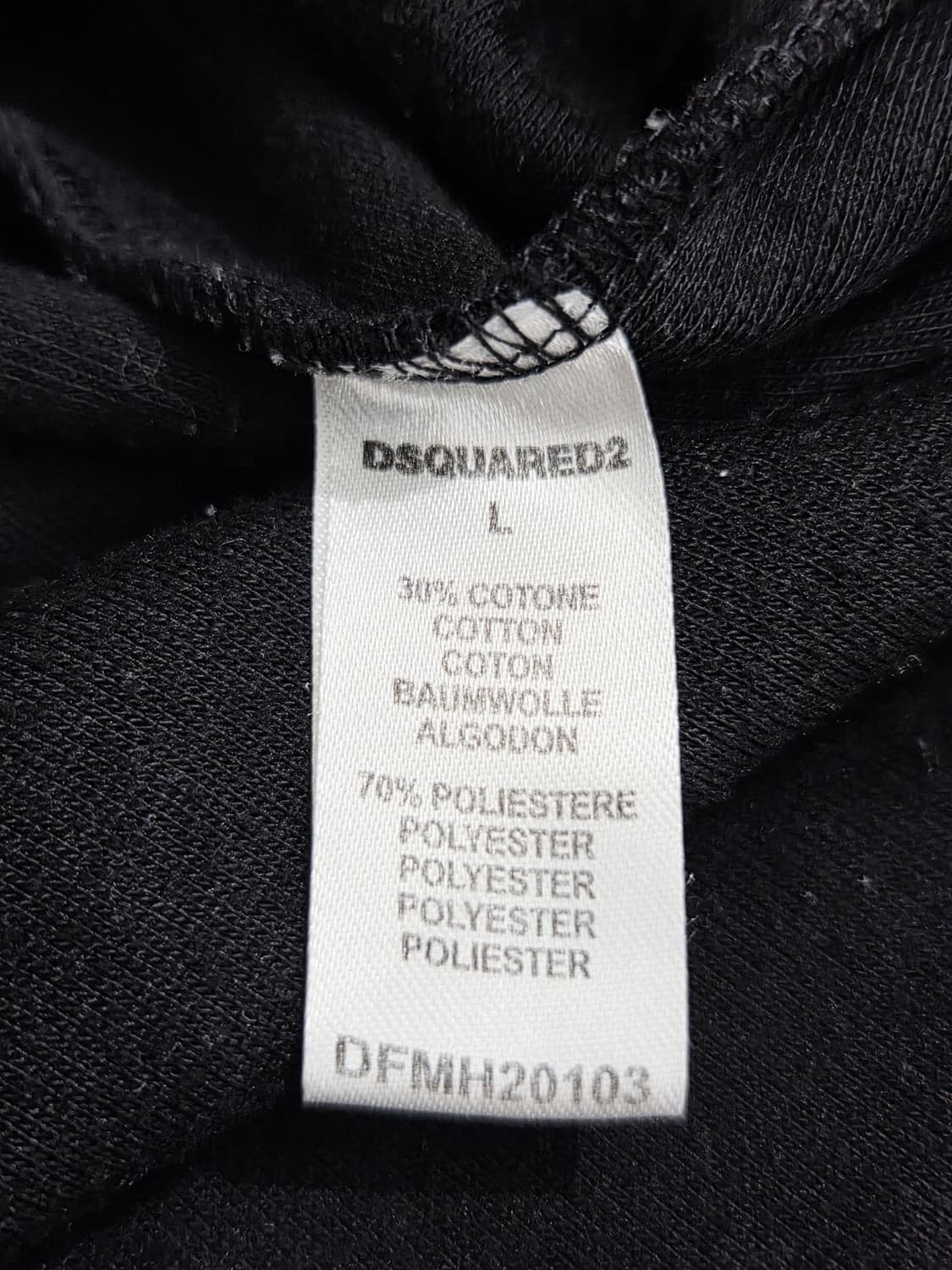 디스퀘어드2 코튼 후드 스웨트셔츠 블랙_L 상품이미지6