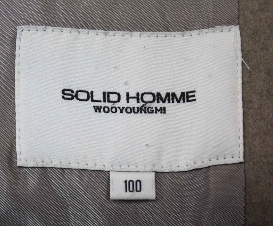 W-4014/솔리드옴므 정품 남성용 캐시미어혼방 양털트리밍 코트 100 상품이미지3