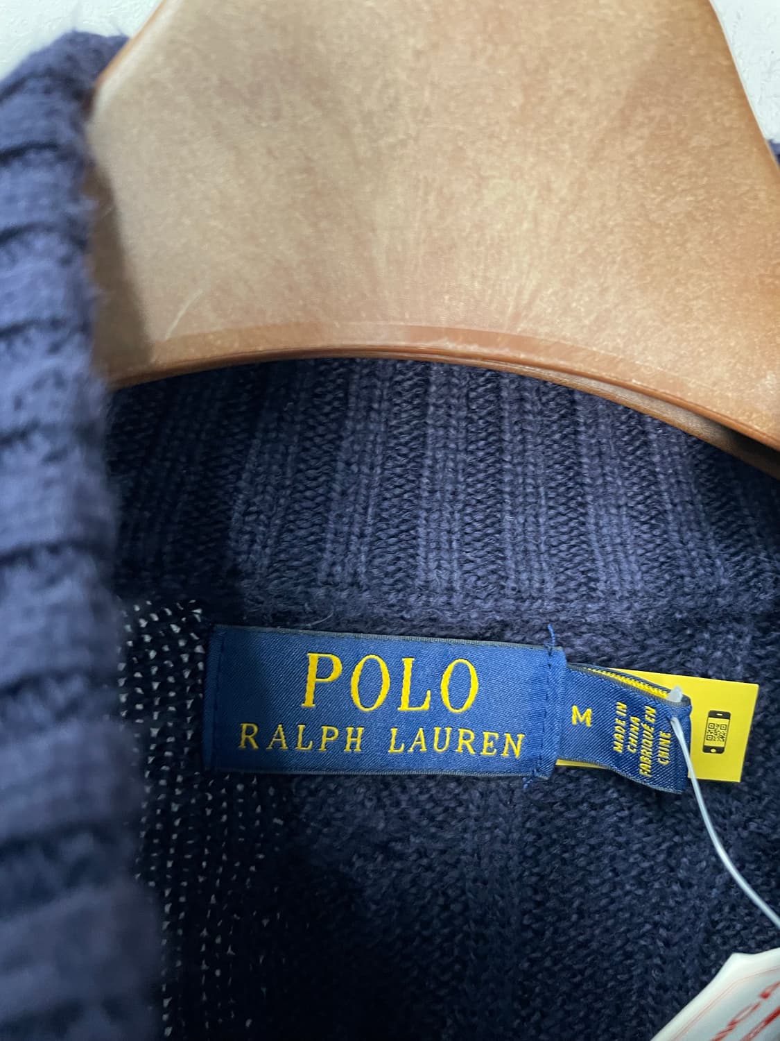 폴로 랄프로렌 코튼 케이블 네이비 하프집업 스웨터 H1251 상품이미지5