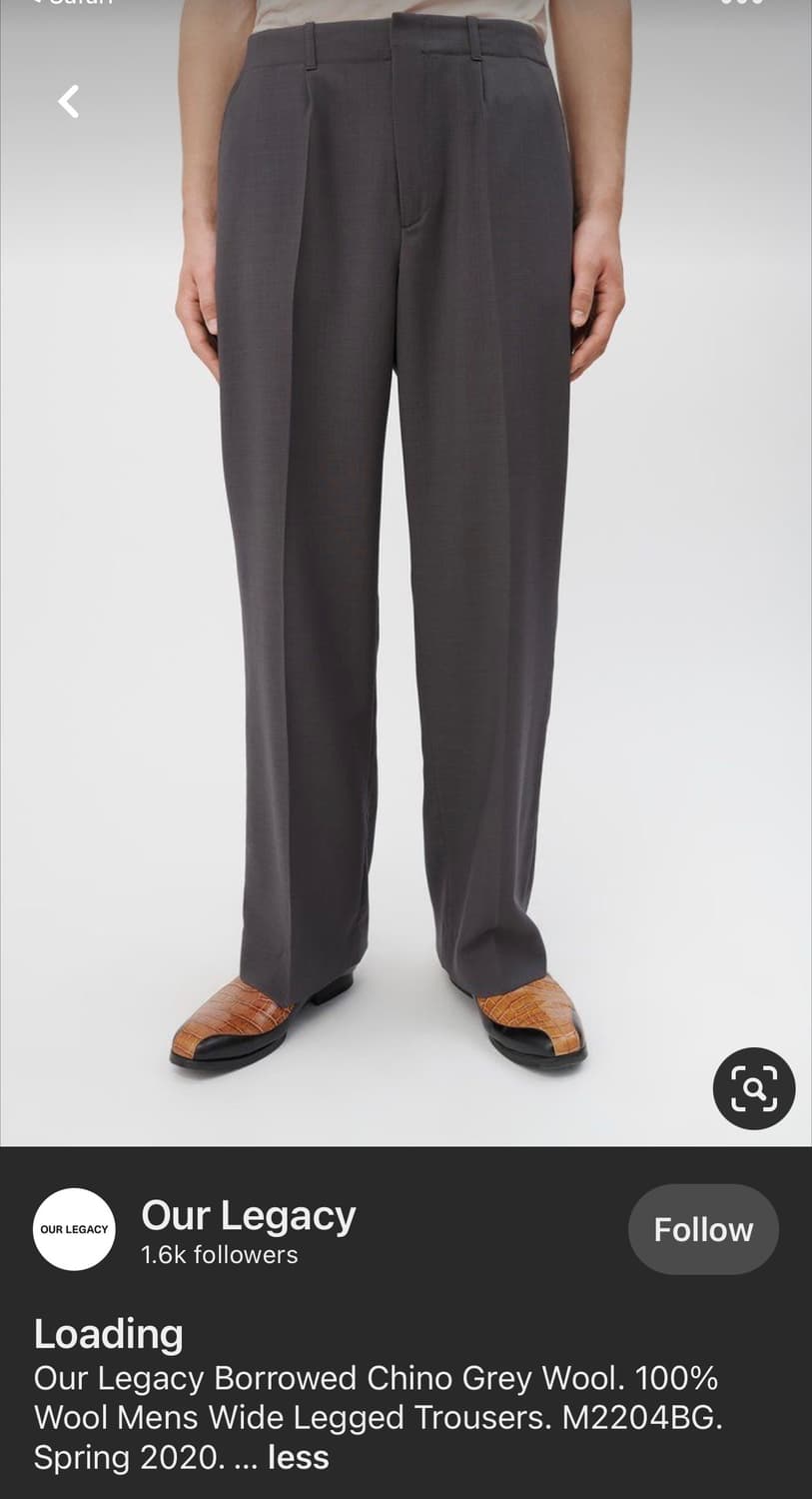 (44) 아워레가시 버로우드 그레이 울 트라우저 팬츠 슬랙스 상품이미지3