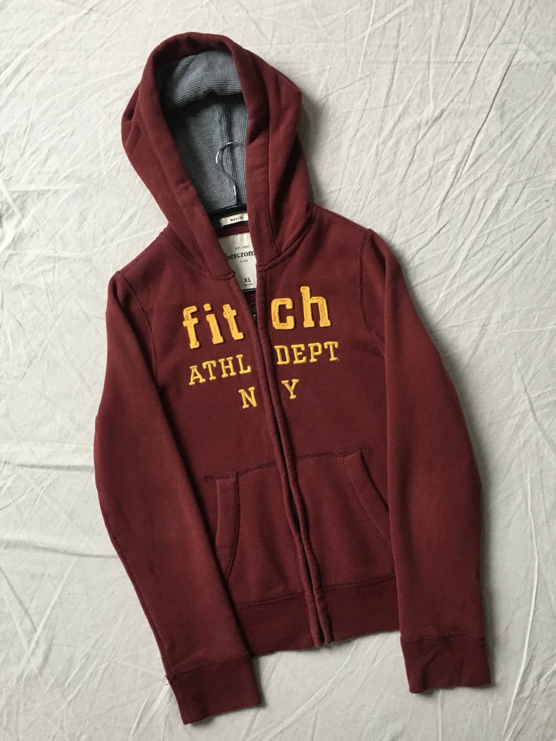 아베크롬비 자수 패치로고 후드집업 상품이미지2