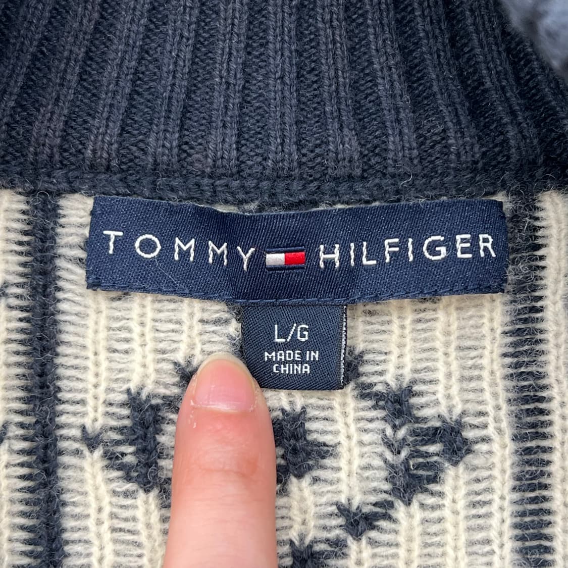 타미힐피거 에스닉 패턴 니트집업 r2501 상품이미지5
