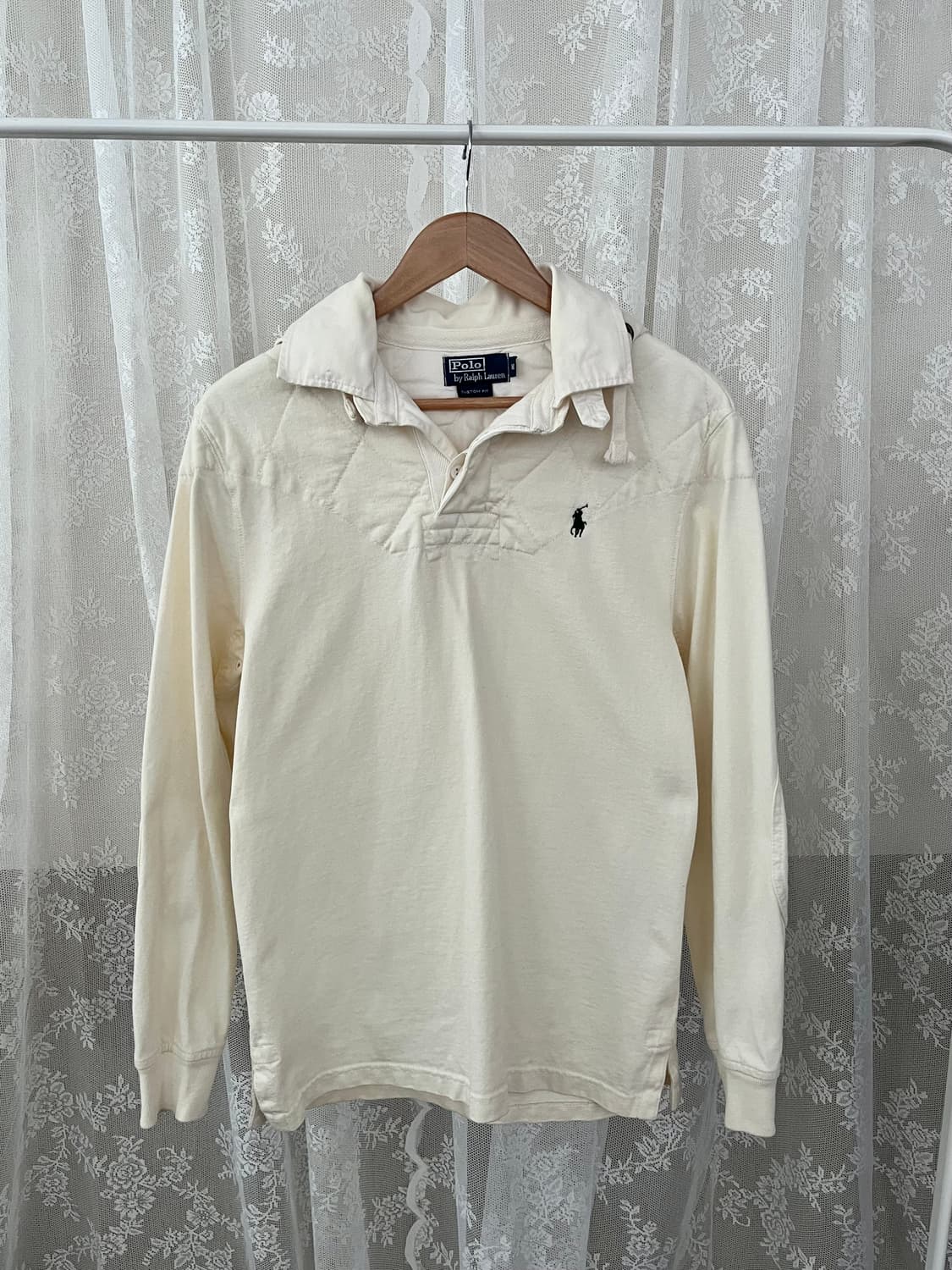 M) 00s 폴로 랄프로렌 럭비 셔츠 아이보리 상품이미지1