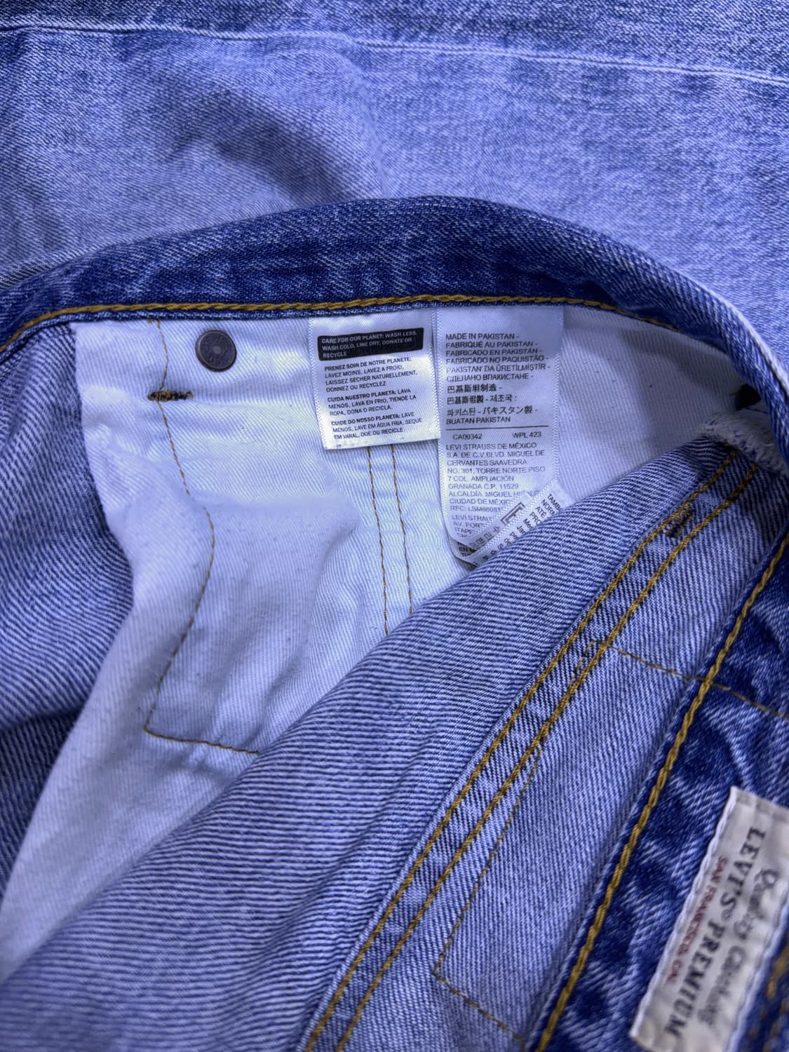 리바이스 505 프리미엄 빅E 레귤러 스트레이트핏 빈티지 데님팬츠 34 상품이미지9