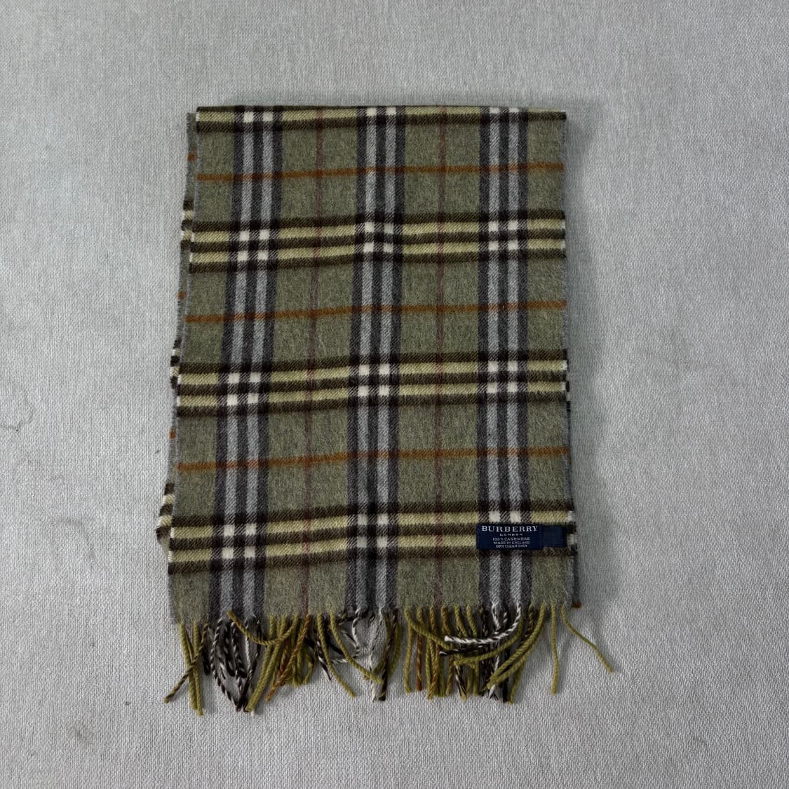 버버리 노바체크 그린 캐시미어 머플러 상품이미지2