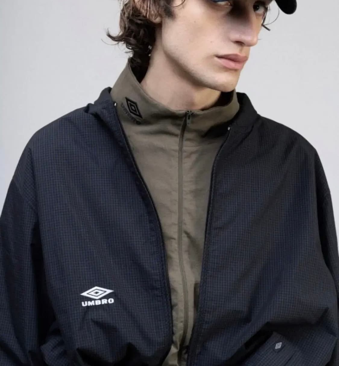 [L] 엄브로 X 슬램잼 체크 봄버 자켓 판매합니다. 상품이미지1