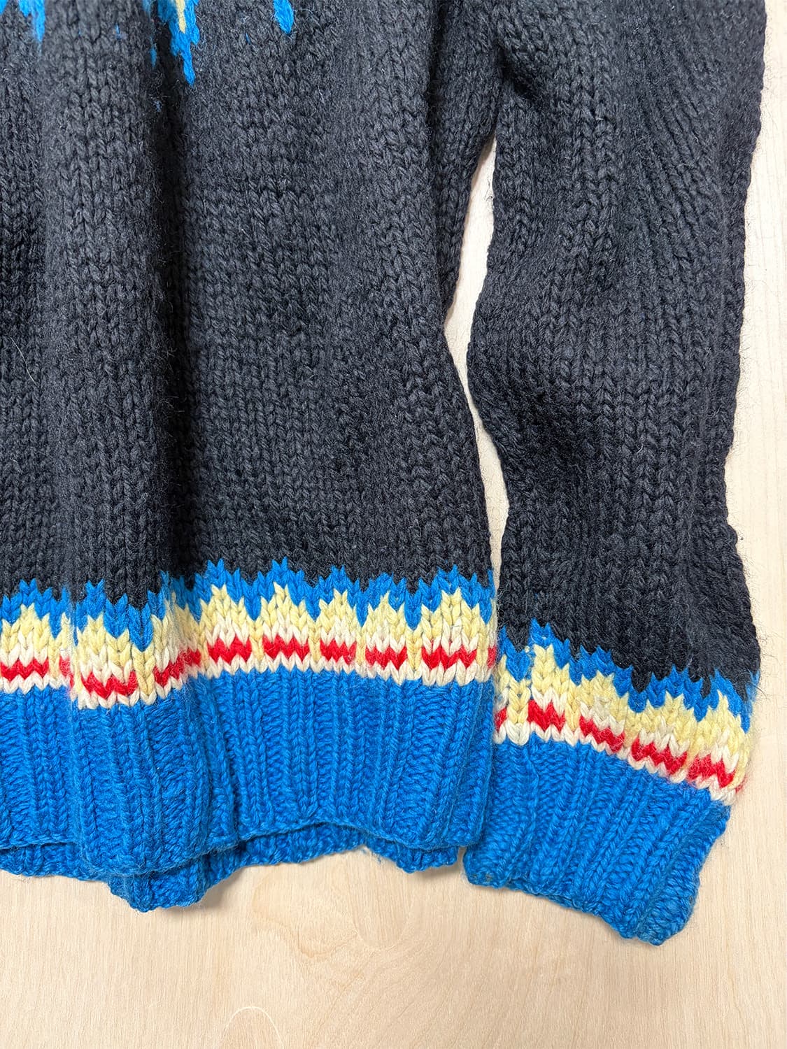 80s 핸드니팅 울 페어아일 스웨터 상품이미지5