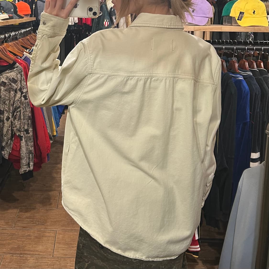 [HI] 캘빈클라인 긴팔 데님 셔츠 베이지 상품이미지5