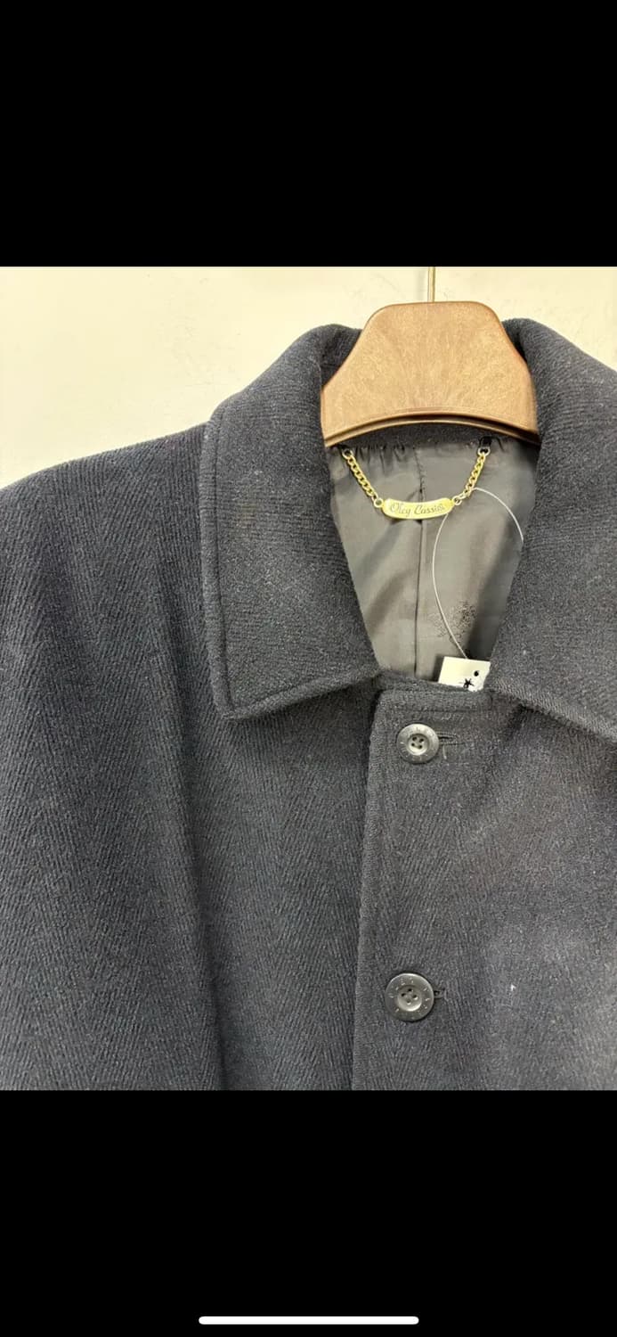 Oleg Cassini 래글런 블랙 코트 H1915 상품이미지3