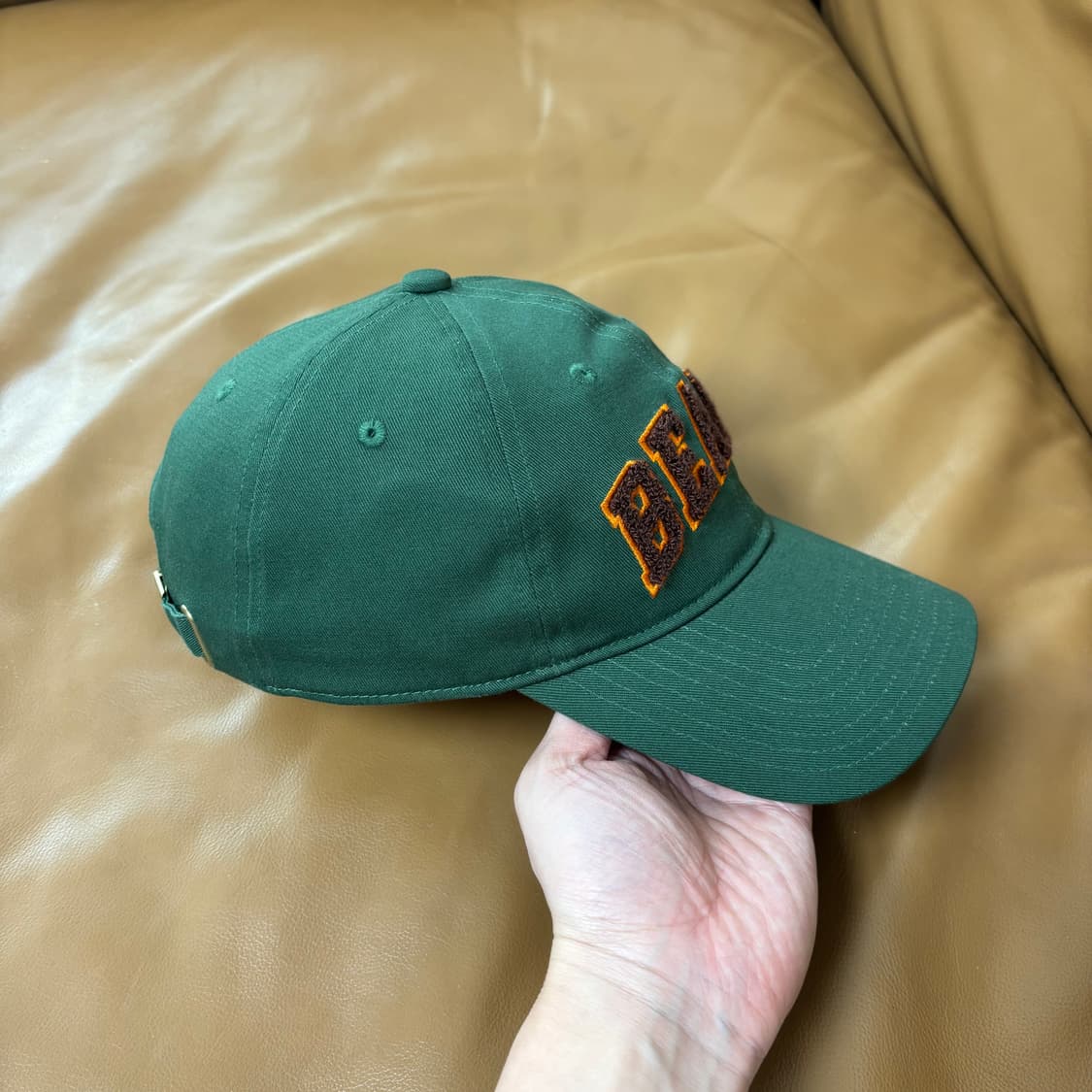 Beams 빔스 빔즈 6패널 볼캡 모자 워시드 그린 상품이미지3