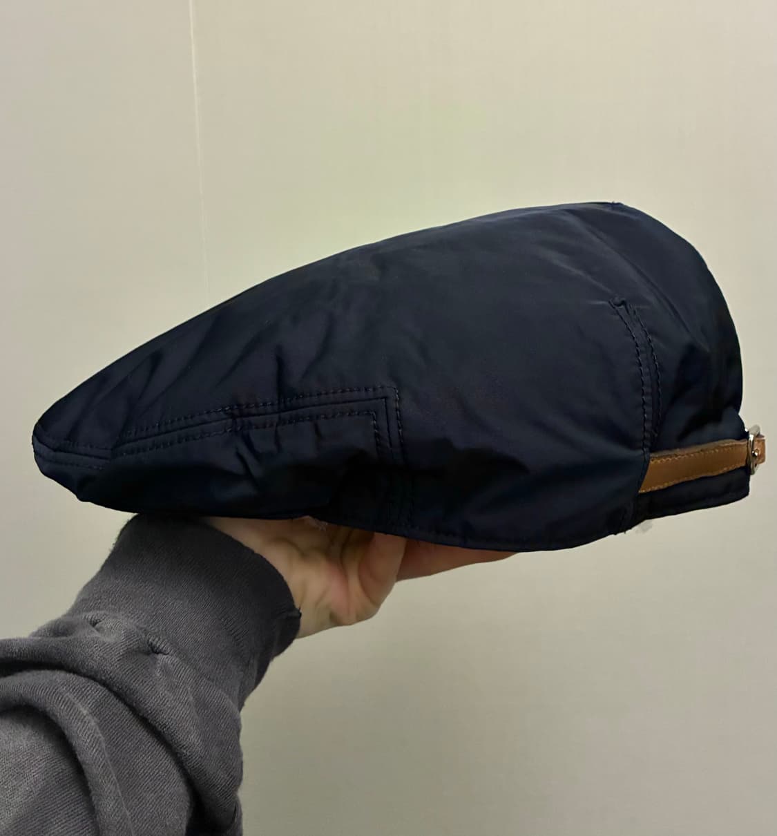 (XL)COACH 코치 폴리 레더스트랩 헌팅캡 베레모 모자 상품이미지3