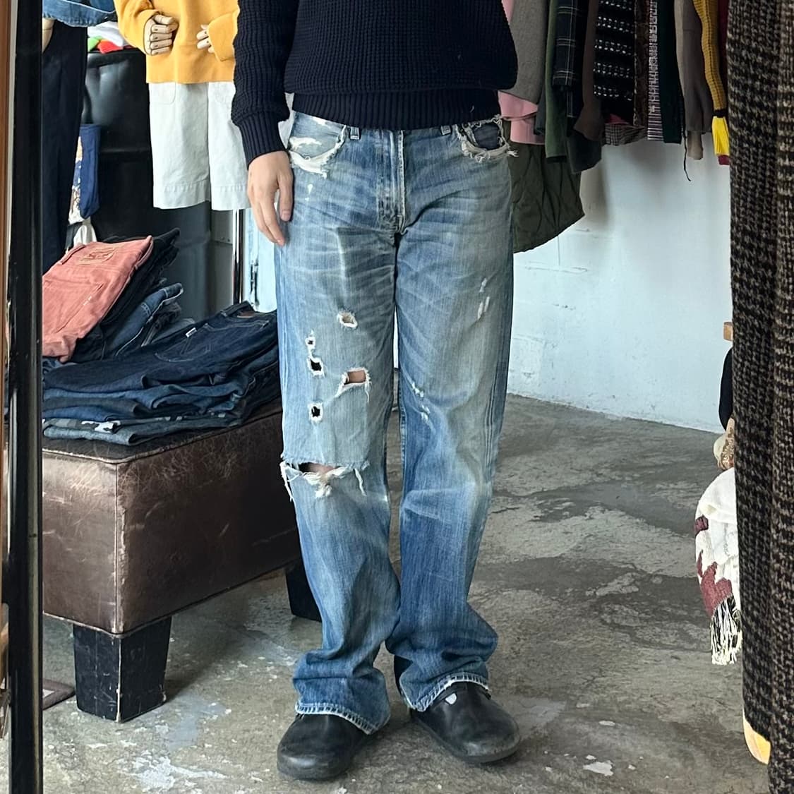 (착용컷) 리바이스 503 셀비지 진 (남성용 31) 상품이미지2