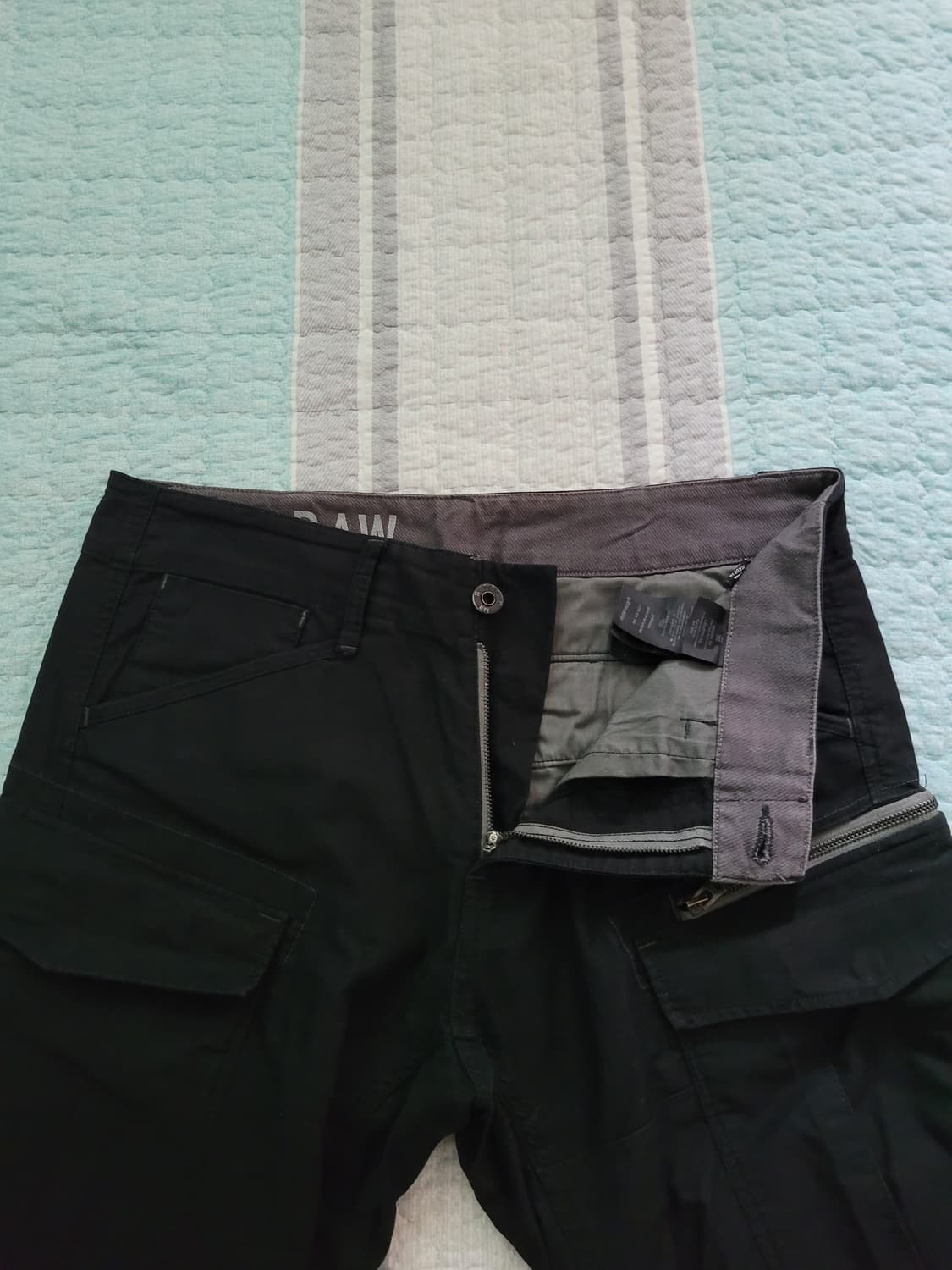 지스타로우 Gstarraw 3d 테이퍼드 블랙 카고팬츠 34-35사이즈 상품이미지3