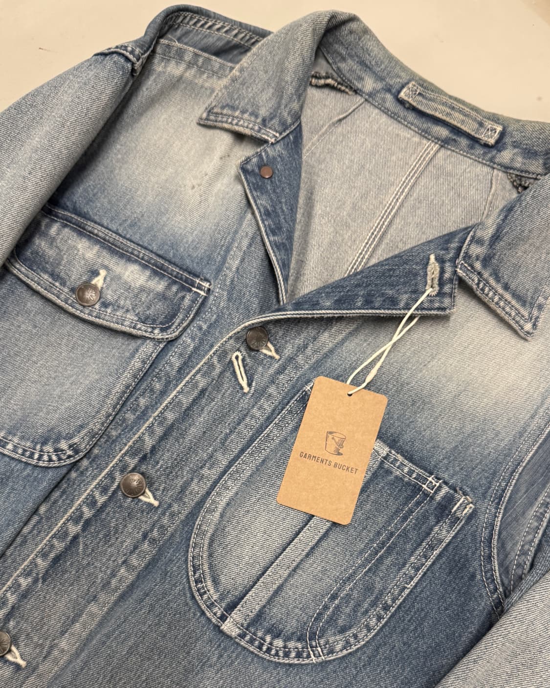 미하라 야스히로 워시드 데님/샴브레이 코트 상품이미지5