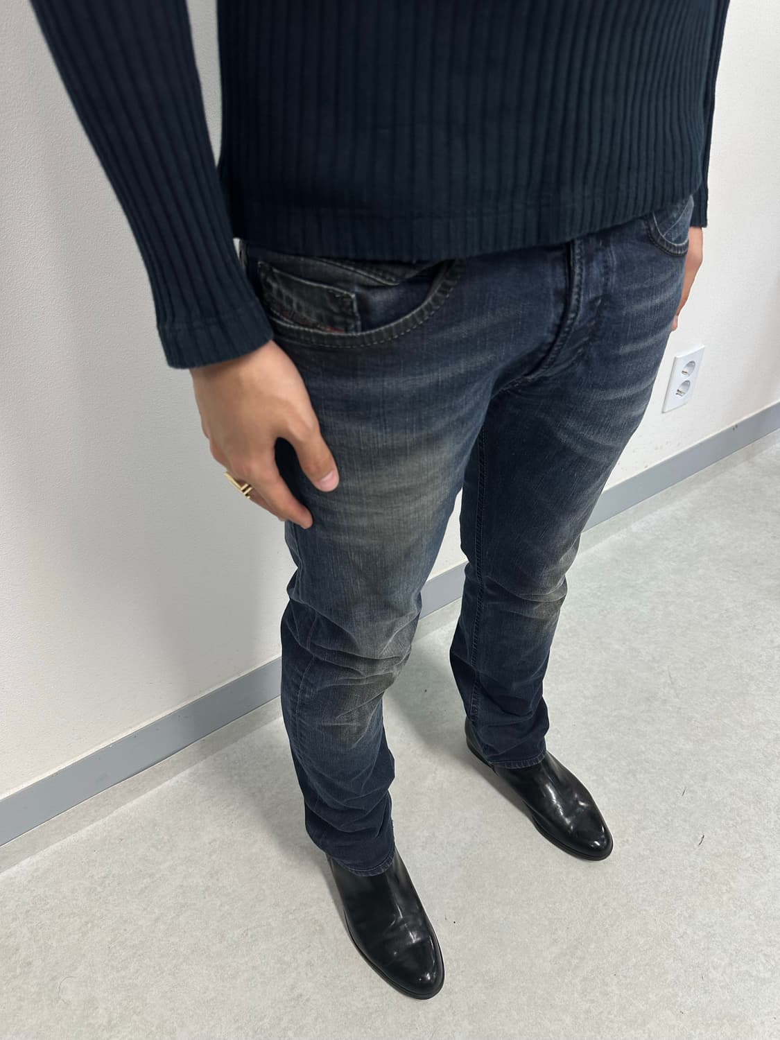 디젤 Iakp 오일 워싱 스키니 진 상품이미지2