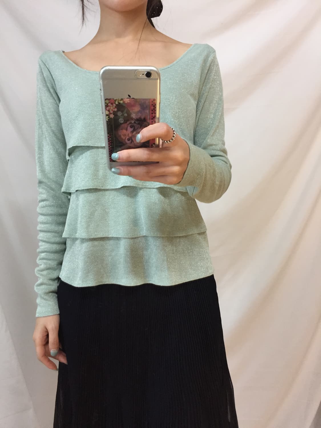 반짝이 블라우스 탑 상품이미지2