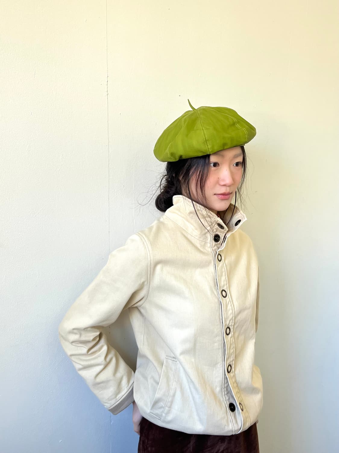 Japan vtg 레더 캡  상품이미지6