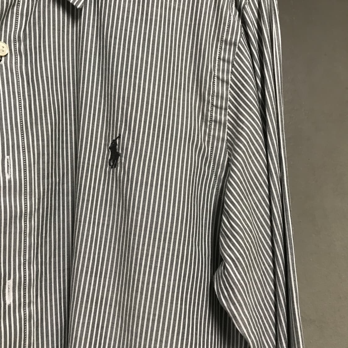 폴로 랄프로렌 스트라이프 셔츠 그레이 15/39 상품이미지4