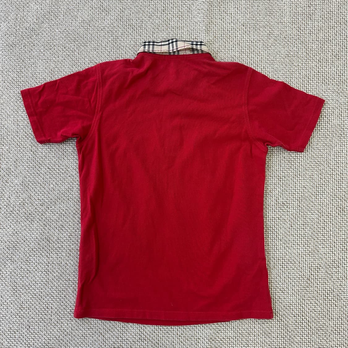 S 카라 체크 반팔 카라 티셔츠 0327D 상품이미지5