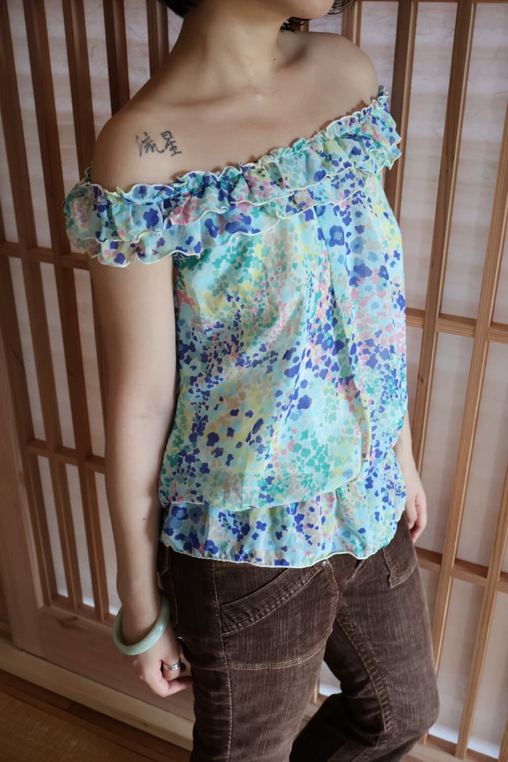 frill pattern top  상품이미지2
