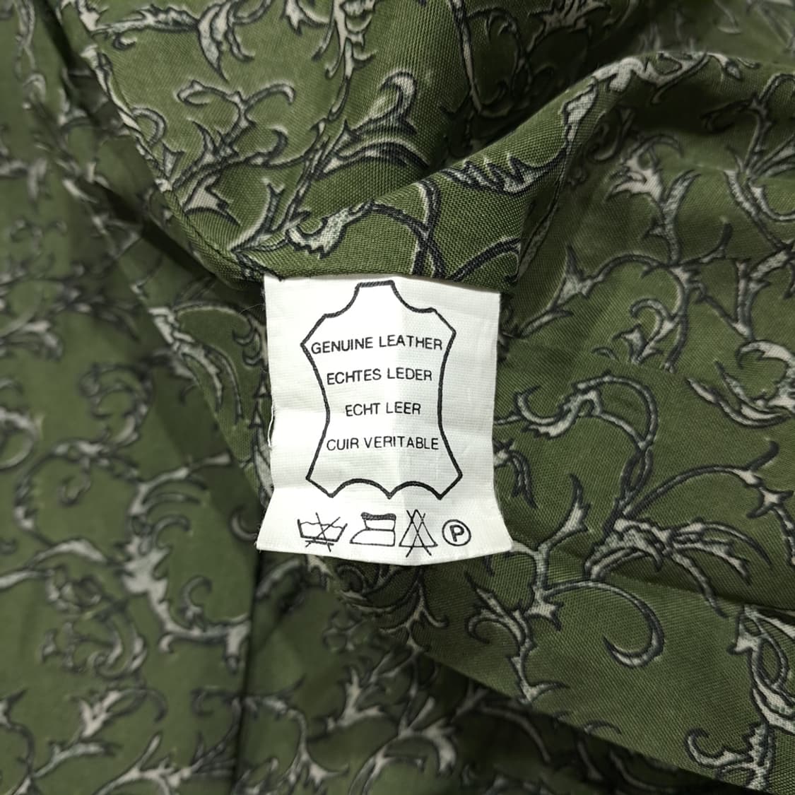 CL333 XL 크루거 80s 독일판 가죽 트라흐텐 그린 자켓 상품이미지6