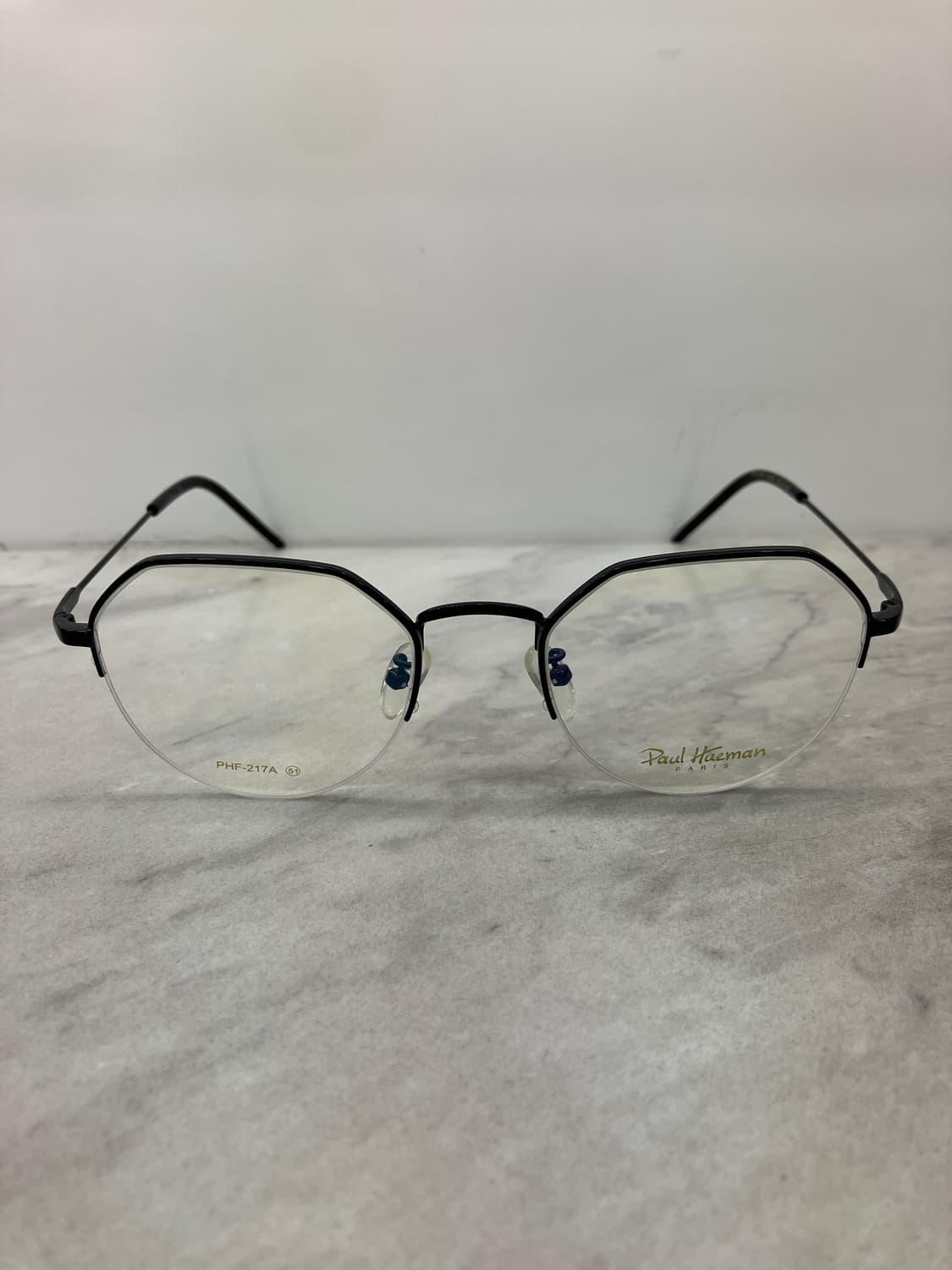 B40 폴 휴먼 Paul hueman 블랙 라운드 반무테 안경 상품이미지6