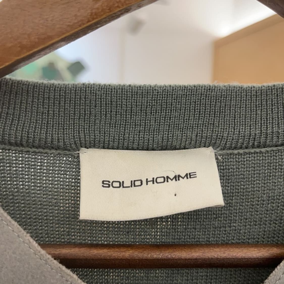 솔리드옴므 한섬 브이넥 울캐시미어 펠트 니트 105 C07613 상품이미지5