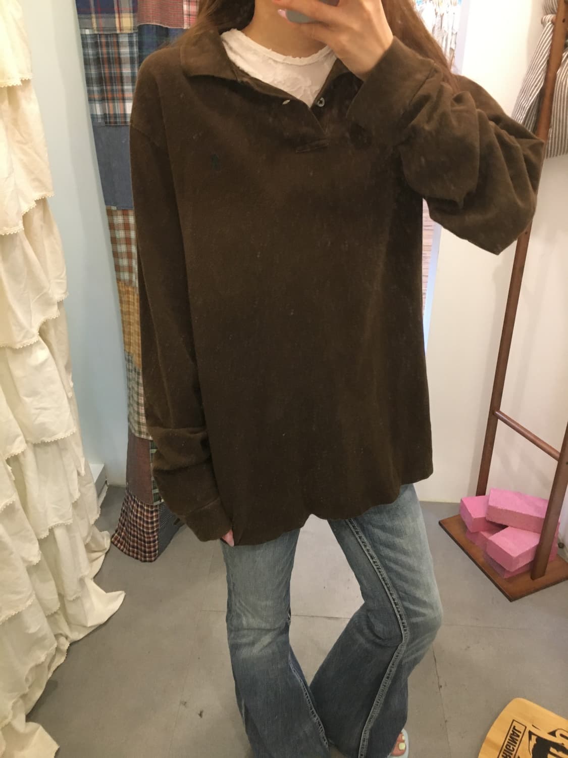 폴로 브라운 롱 카라티 상품이미지5
