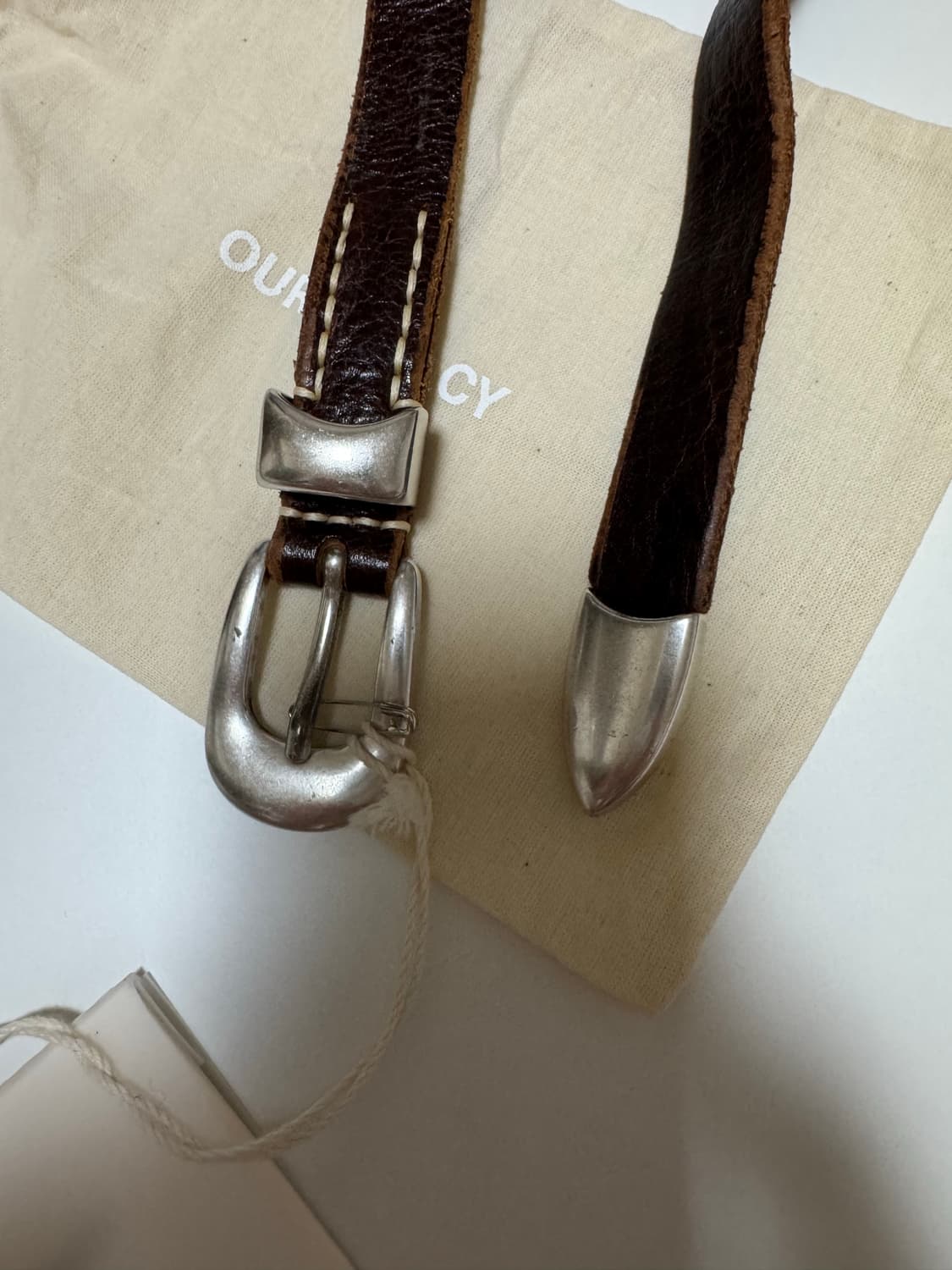 아워레가시 2cm 브라운 벨트 판매합니다! 상품이미지3