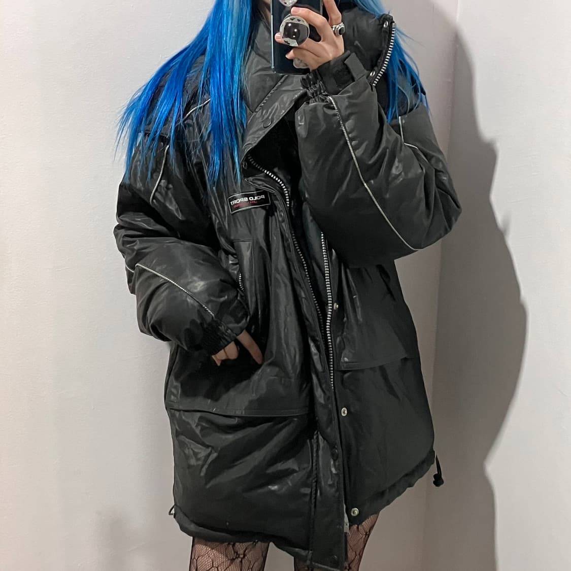 폴로 스포츠 글로시 코팅 패딩자켓 상품이미지1