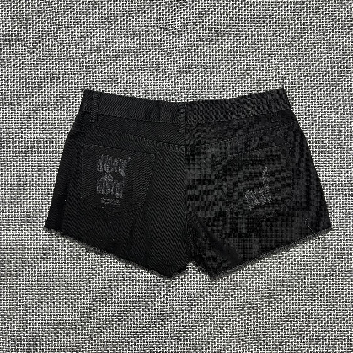 빈티지 블랙 데님 숏팬츠 상품이미지2