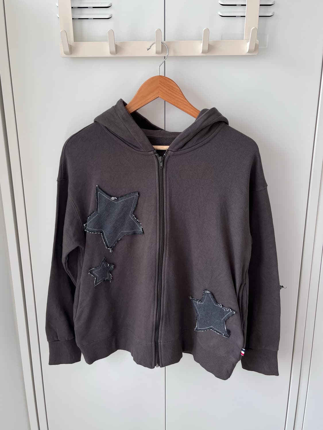 Person 별 패치 그레이 후드집업  상품이미지8