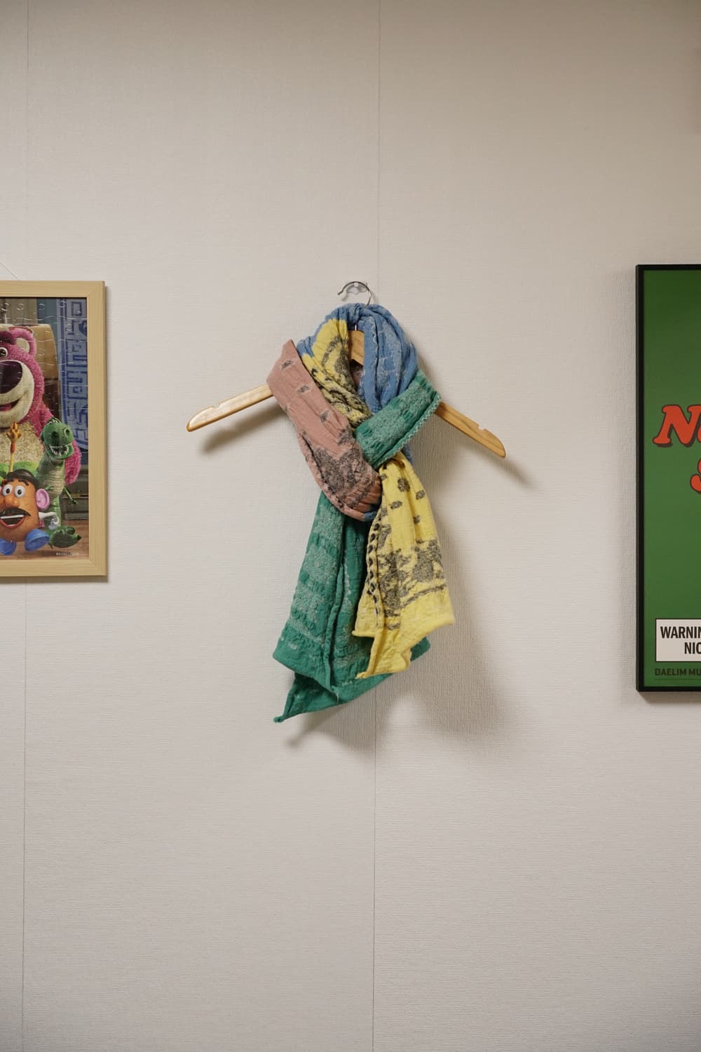 Kapital 울 파스텔 반다나 크로스 해피 머플러 상품이미지6