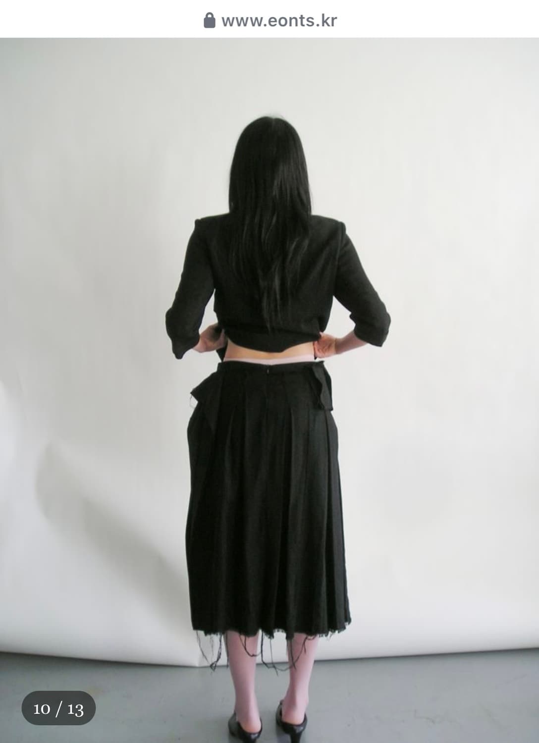[Eonts]Offbeat pleats skirt -black/2size 상품이미지5