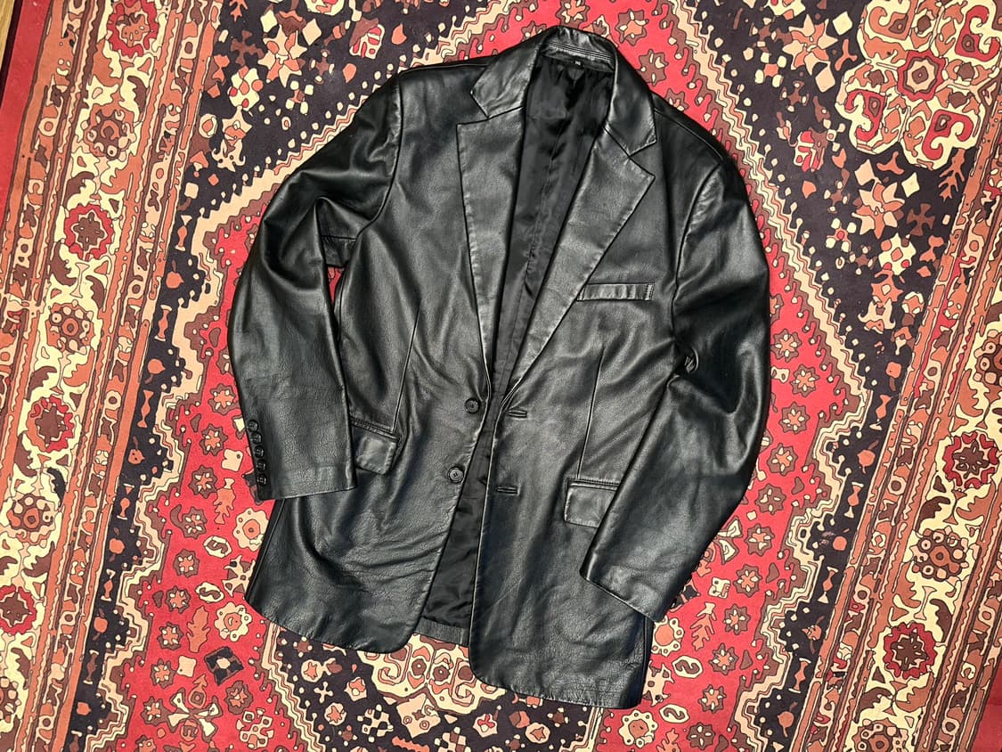 ( XL-2X ) 가죽마이 가죽자켓 레더자켓 아메카지 가죽카코트 블레이저 상품이미지1