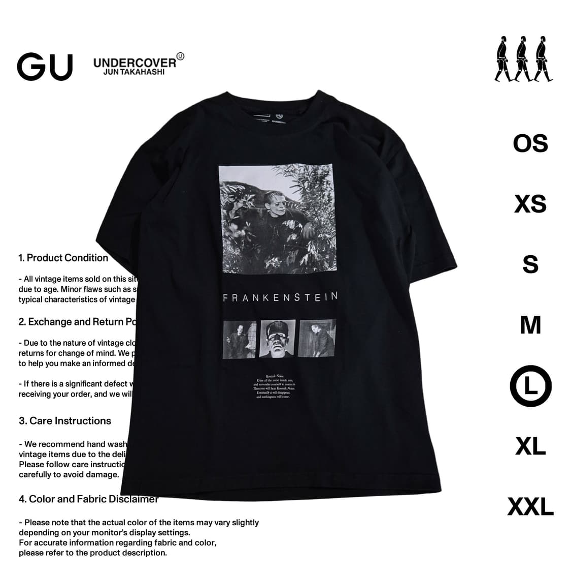 GU X 언더커버 프랑켄슈타인 티셔츠 L사이즈 상품이미지1