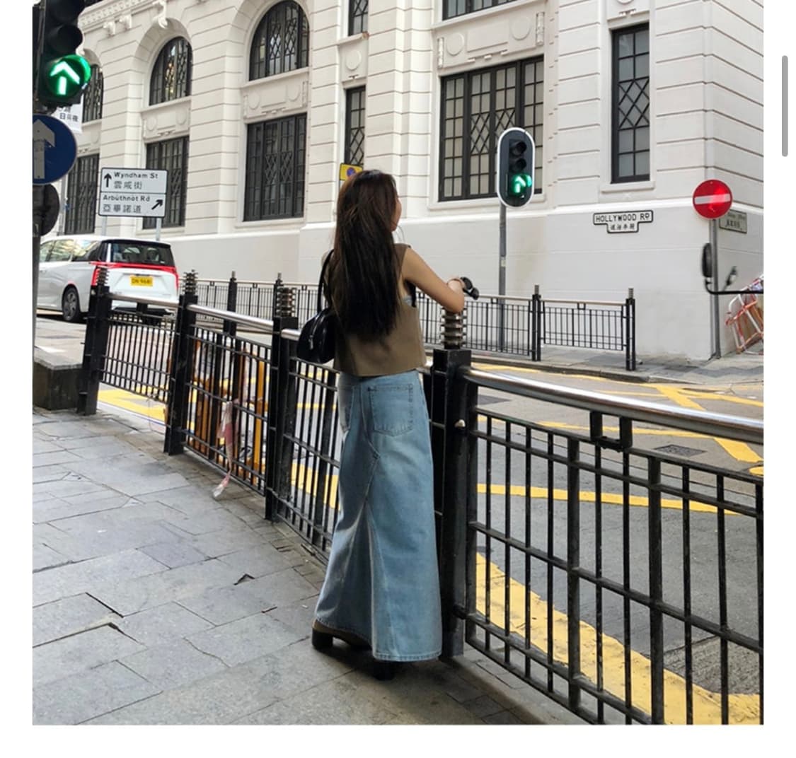 모어라운드 롱 청치마  상품이미지3