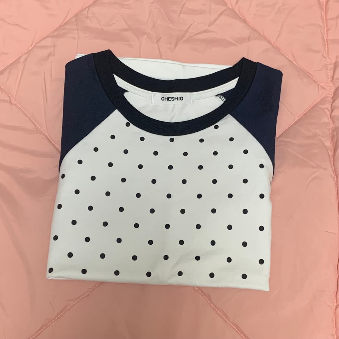 [오헤시오] dot raglan t-shirt / 도트 래글런 티셔츠  상품이미지2