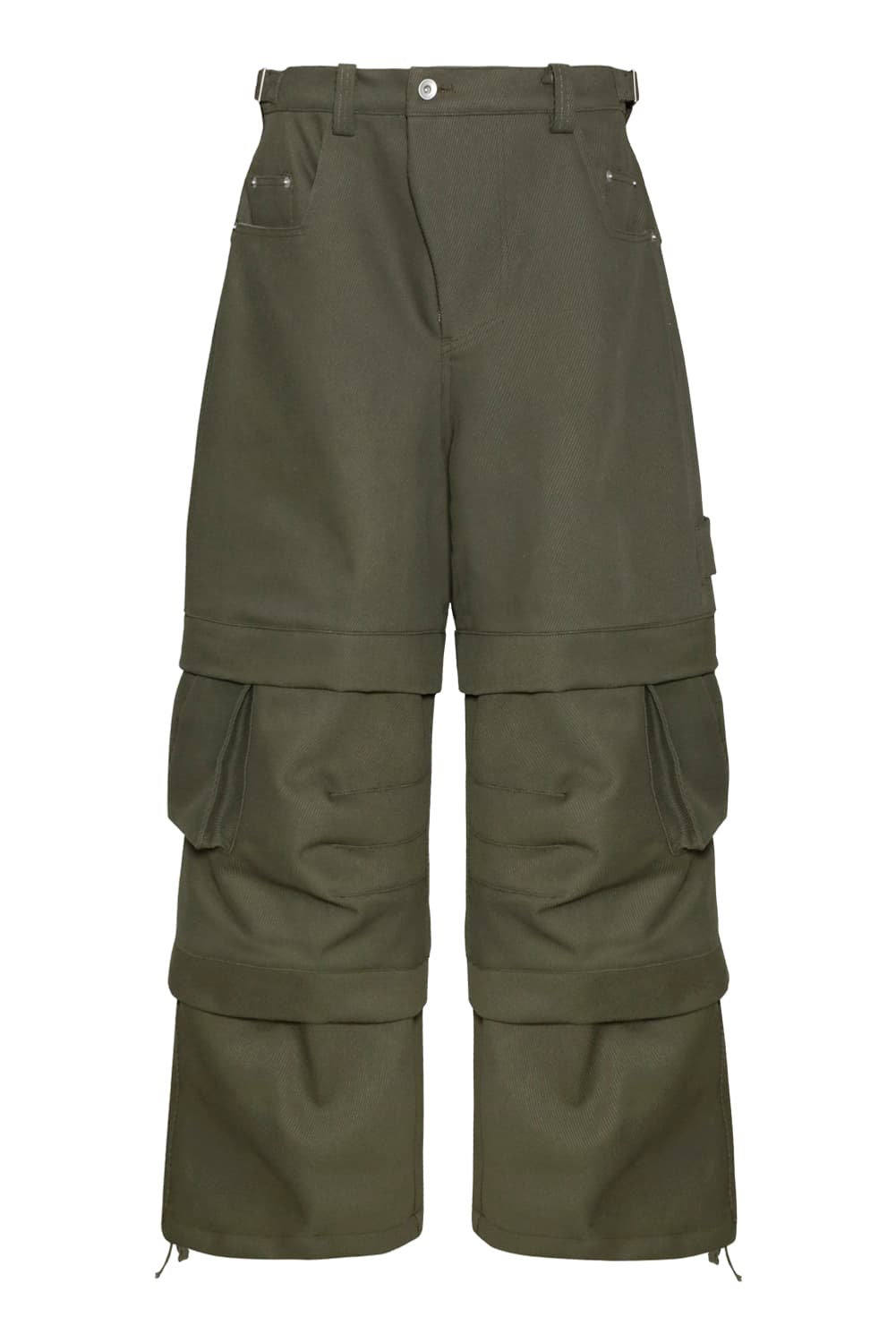 2 3 카미엔 타이탄 배기 팬츠 카키 상품이미지1