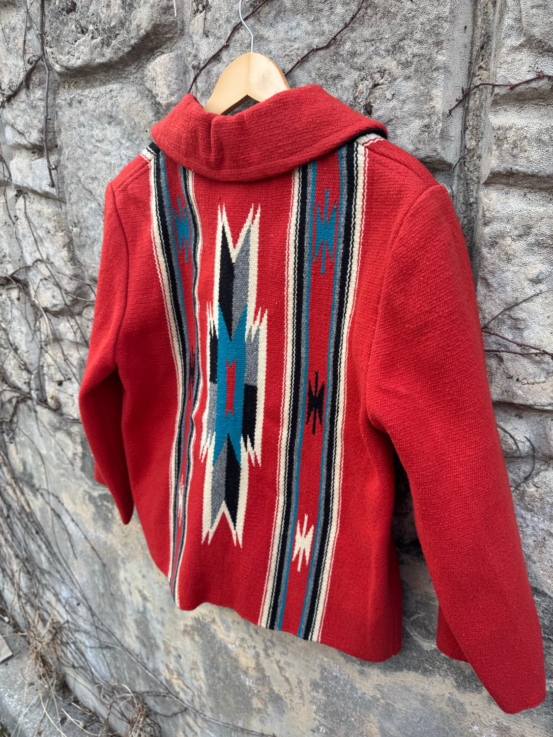 센티넬라 빈티지 핸드 우븐 울 웨스턴 네이티브 치마요 자켓  상품이미지4