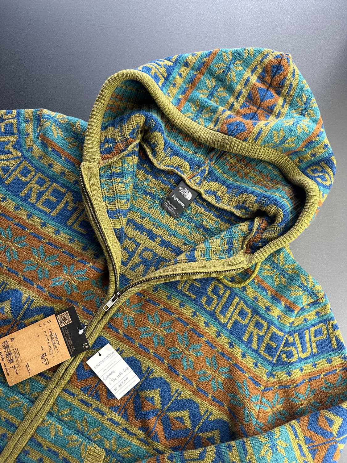 Supreme x north face sweater zip up 상품이미지2