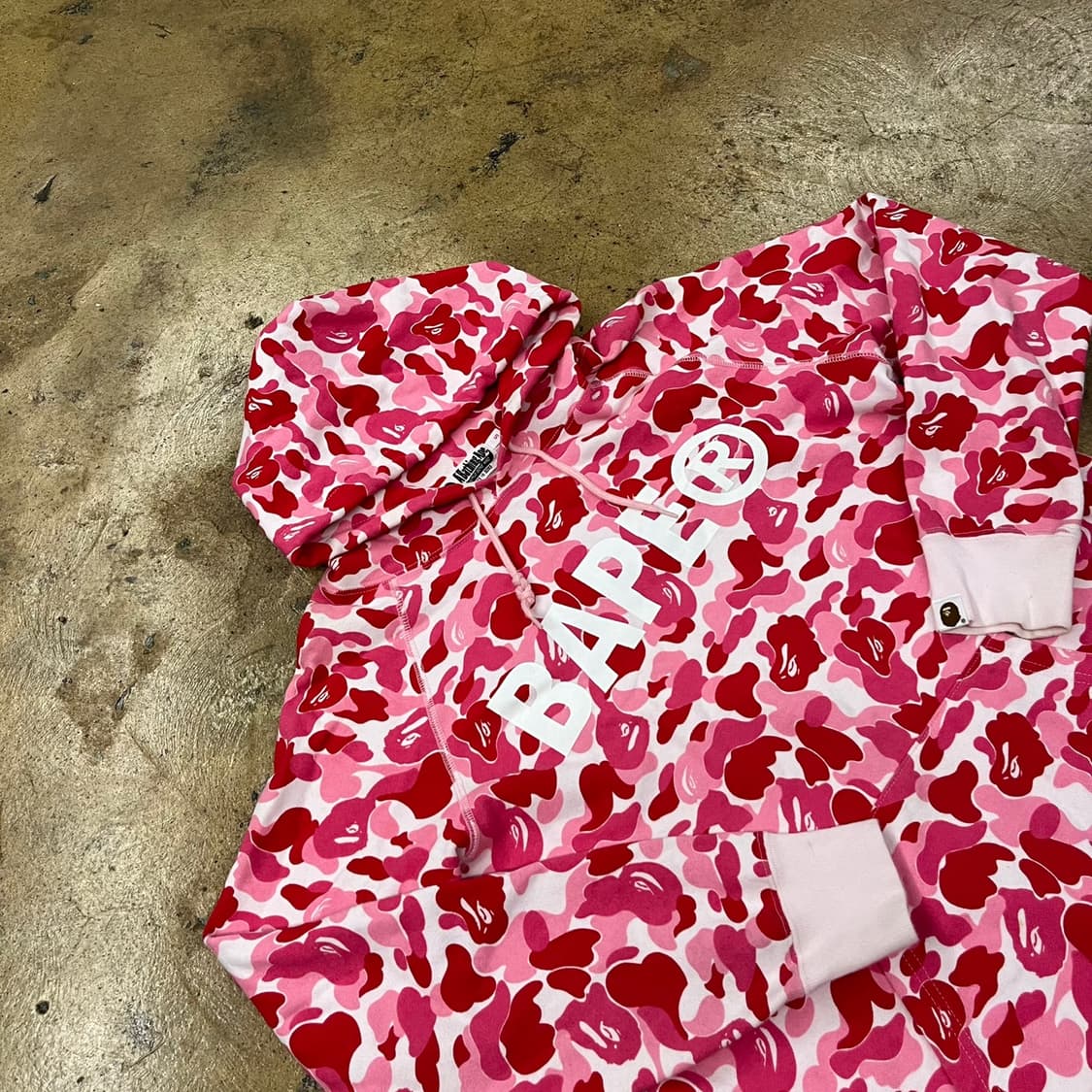 베이프 핑크 ABC 카모 후드티  상품이미지1