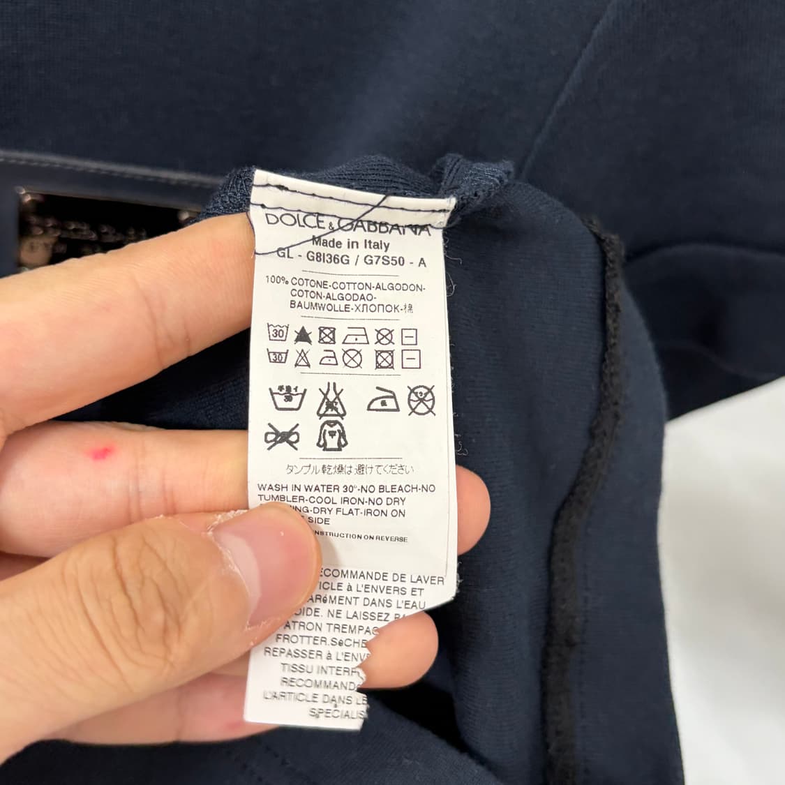 돌체앤가바나 로고 태그 피케 반팔 티셔츠 상품이미지5