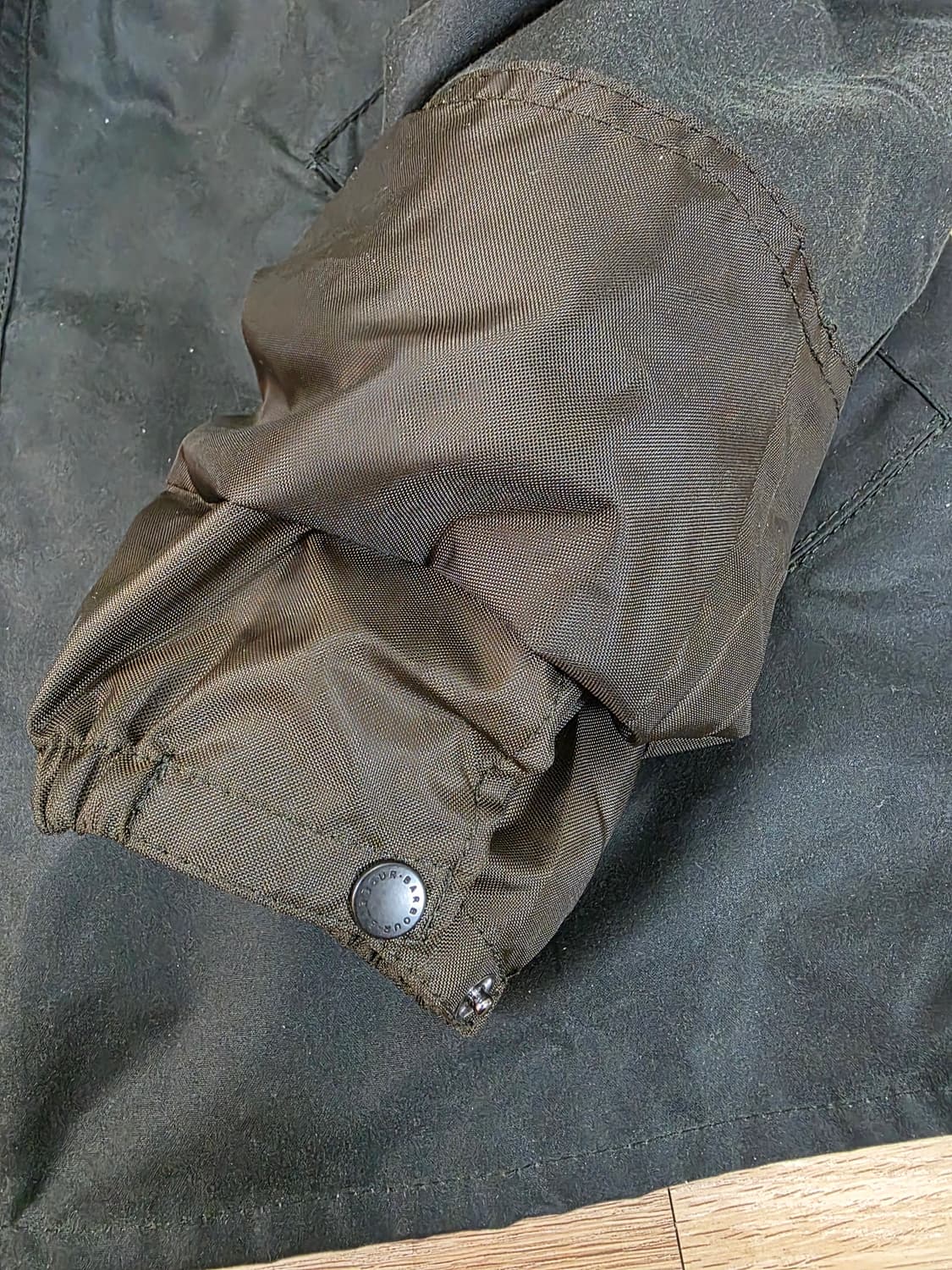 바버 왁스 자켓 다크 그린.42사이즈 상품이미지8