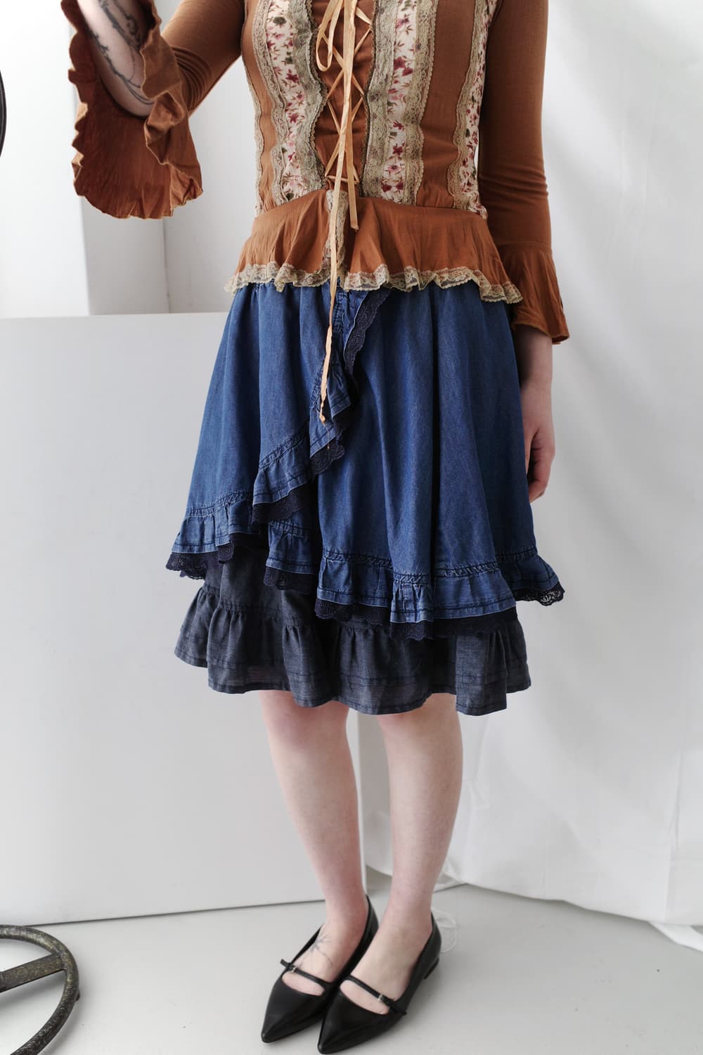 frill denim skirt 상품이미지9