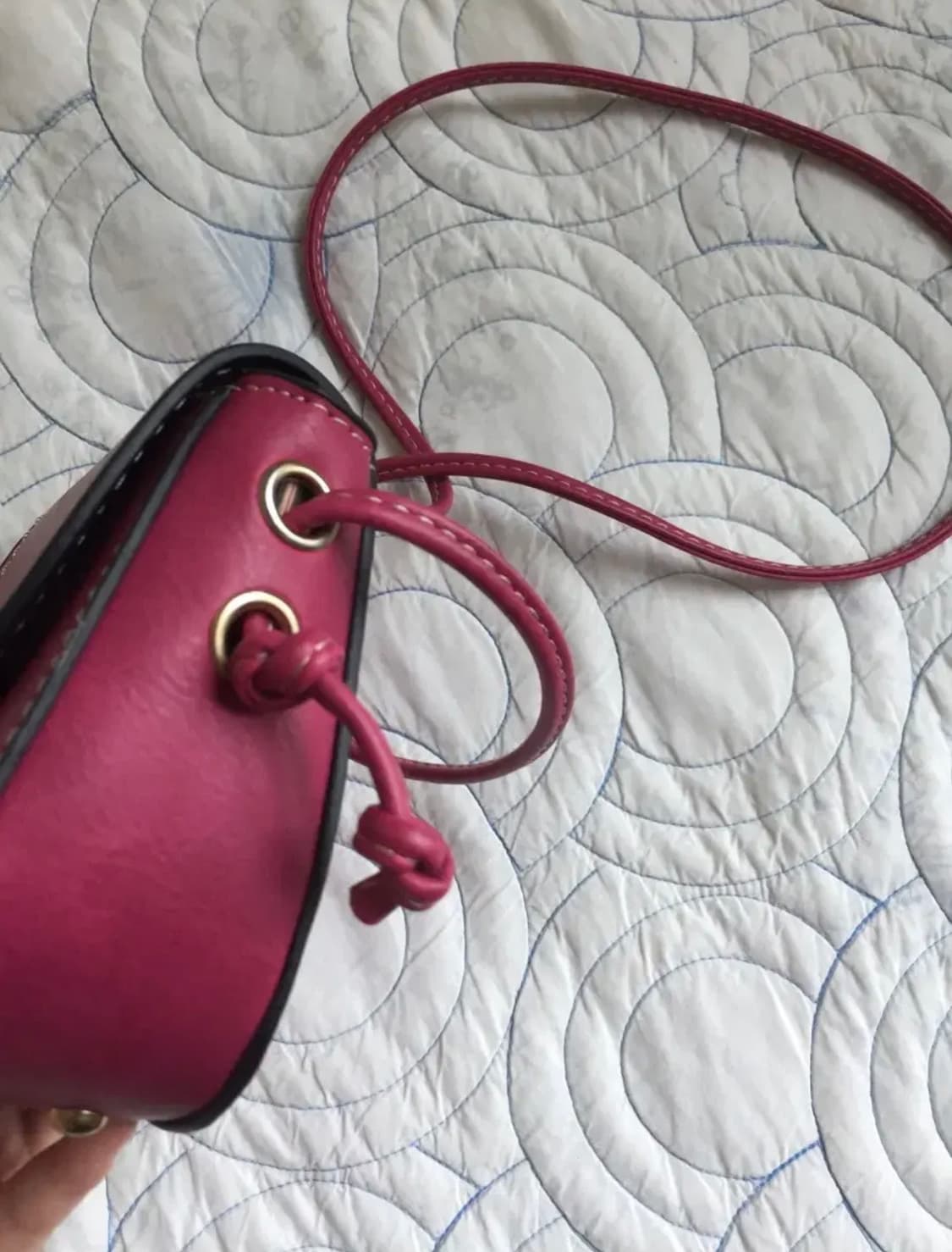 빈티지 핑크 미니 크로스백  상품이미지7