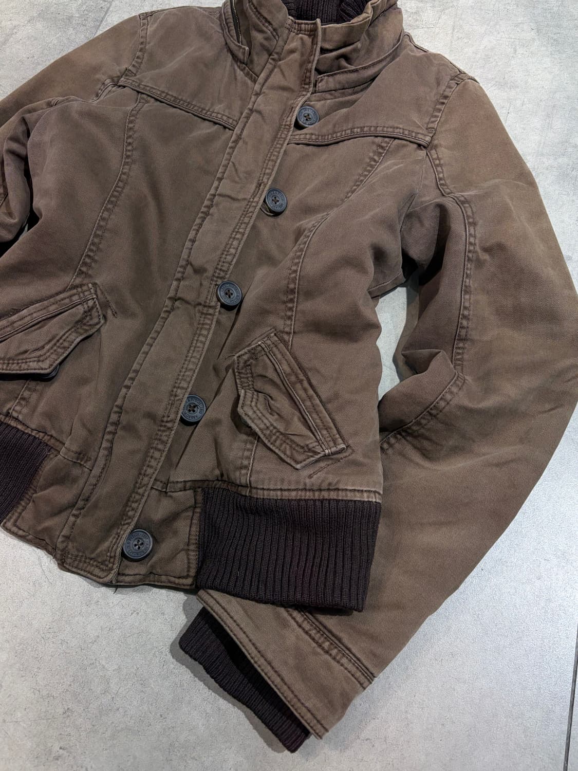 아베크롬비 초코 브라운 워크 자켓 상품이미지5