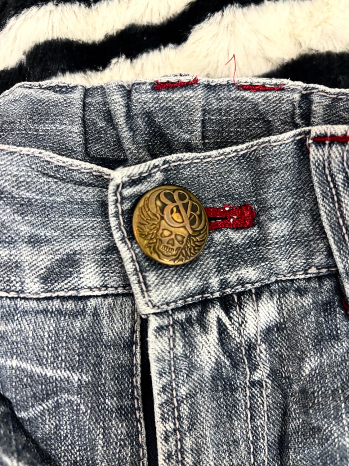 Y2K Back Wings Print Crack Pants 상품이미지8