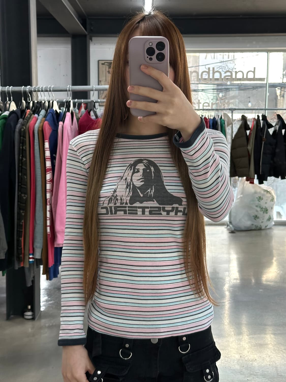 히스테릭글래머 히스걸 캔디 스트라이프 롱슬리브 상품이미지4